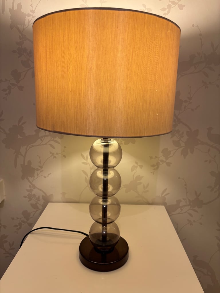 Bedside table and lamp 