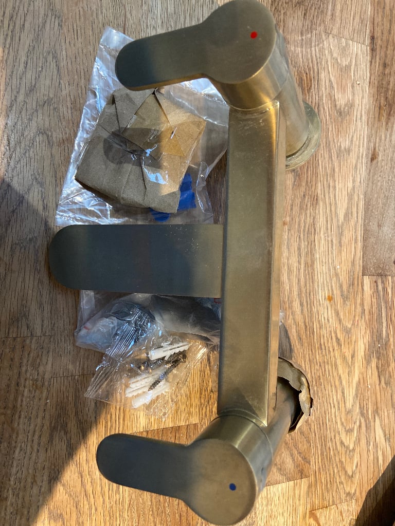 Britton brass mixer tap