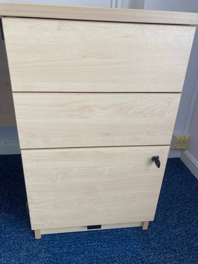 Maple and Teak Office Pedestals