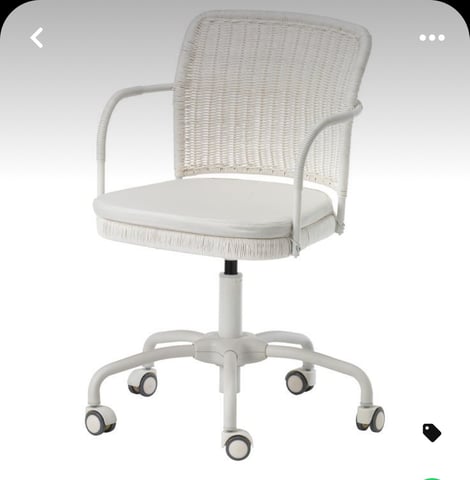 White wicker deals desk and chair