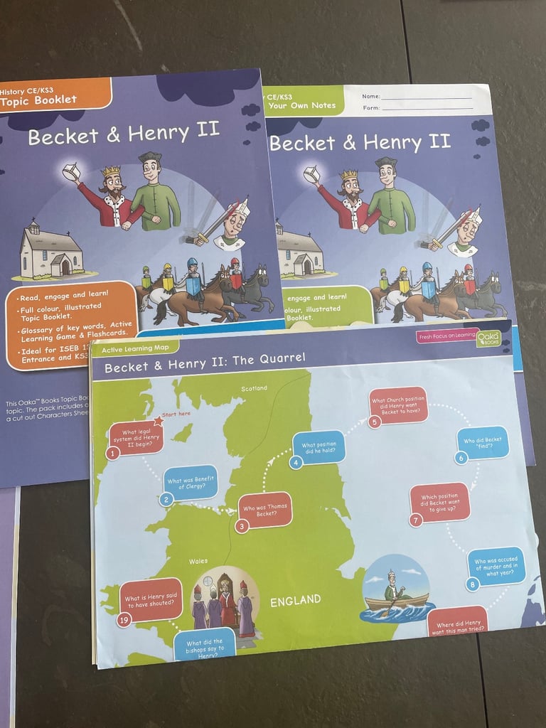 24 x Oaka Books Booklets KS3 History Bundle Common Entrance KS3 SEN - 9 Topics