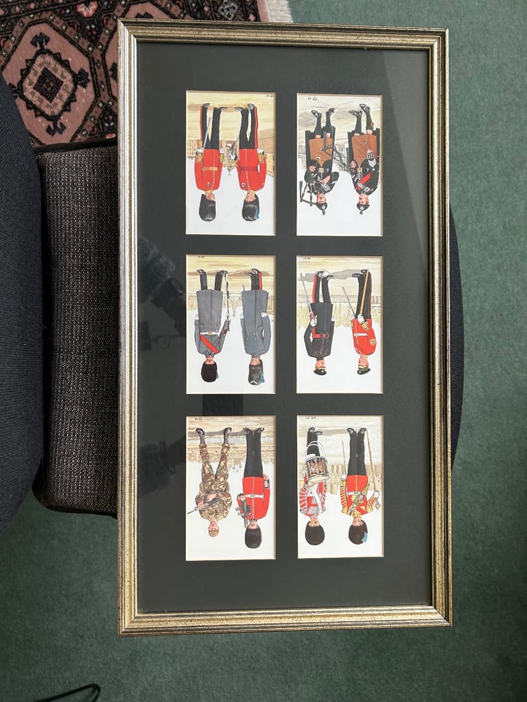 image for Picture of Soldiers in a lovely gold frame.