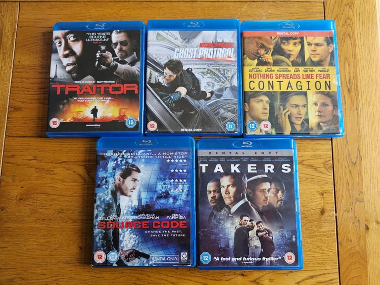5 off assorted blue-ray dvds films