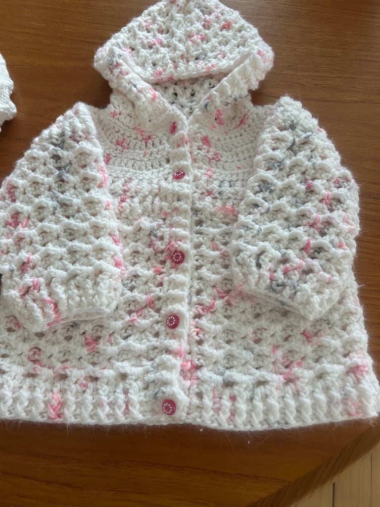 image for Baby girl/toddler Handknitted cardigans and hoodies. 