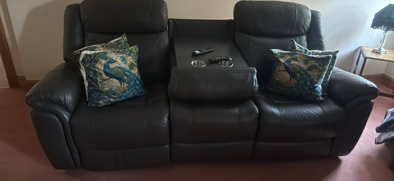 image for Reclining leather sofa