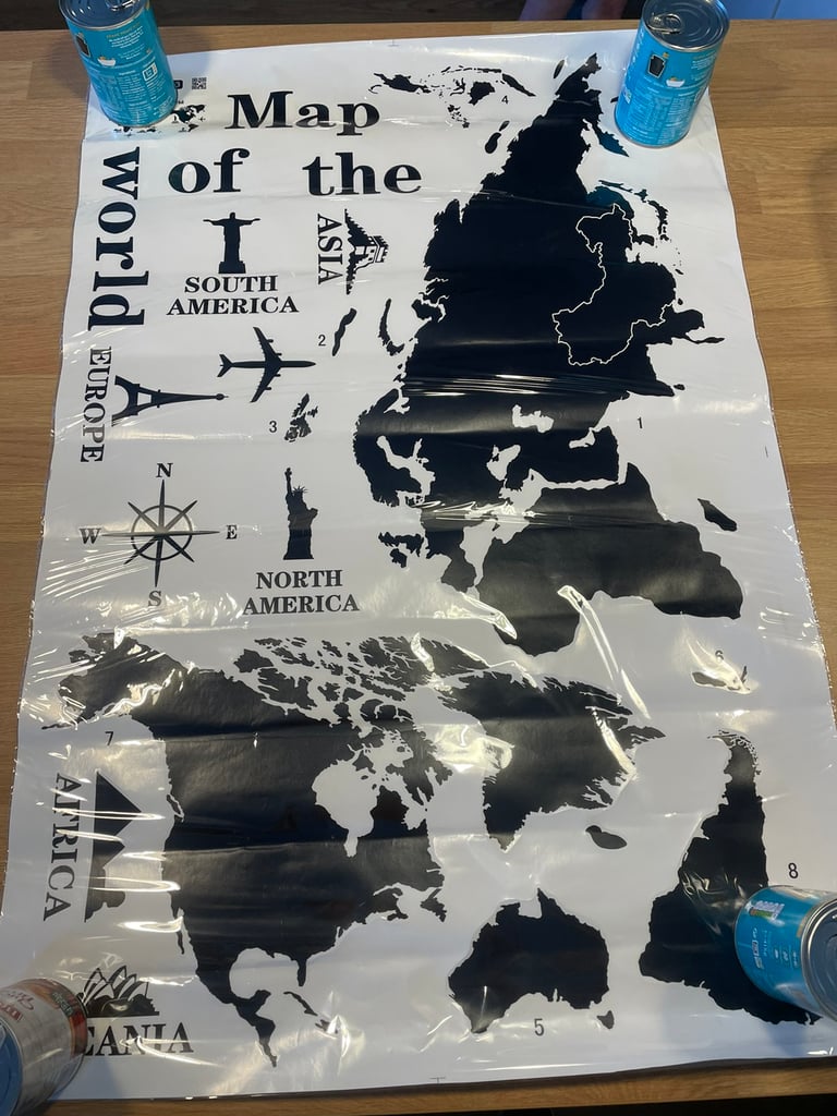 image for World Map wall sticker 