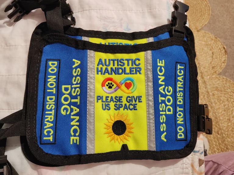 Autism assistance dog custom made vest xs 