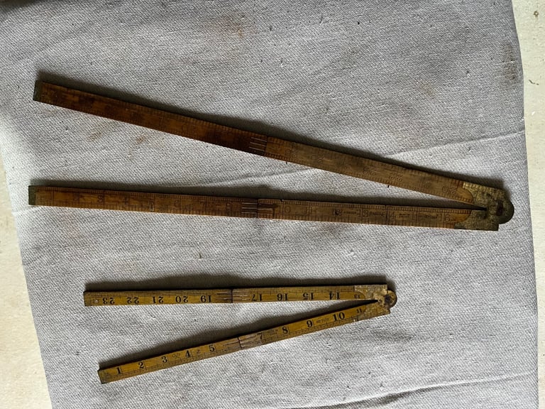 image for  Two Vintage wooden folding rule 