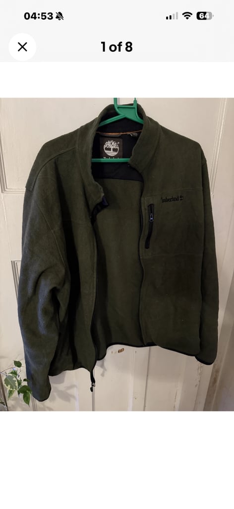 Timberland Mens Vintage Full Zip Outdoor Fleece Jacket Size Large