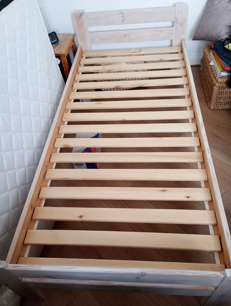 image for IKEA Lade single pine bed frame 