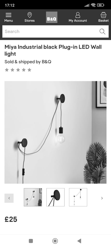 Plug in wall mounted lamp (great price)