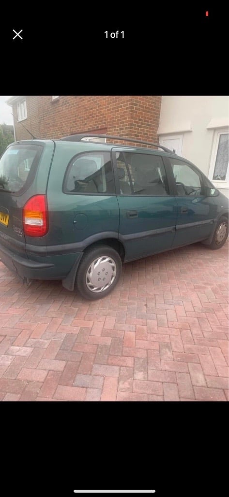 Vauxhall, ZAFIRA, MPV, 2001, Manual, 1598 (cc), 5 doors