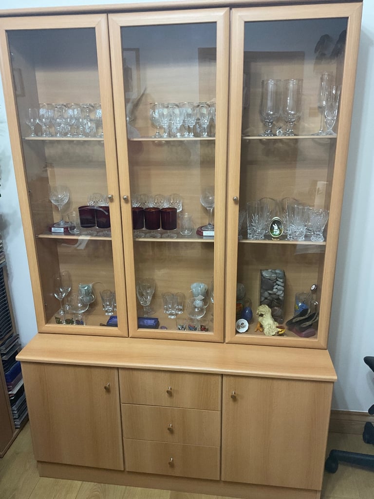 image for Wooden and glass display units.