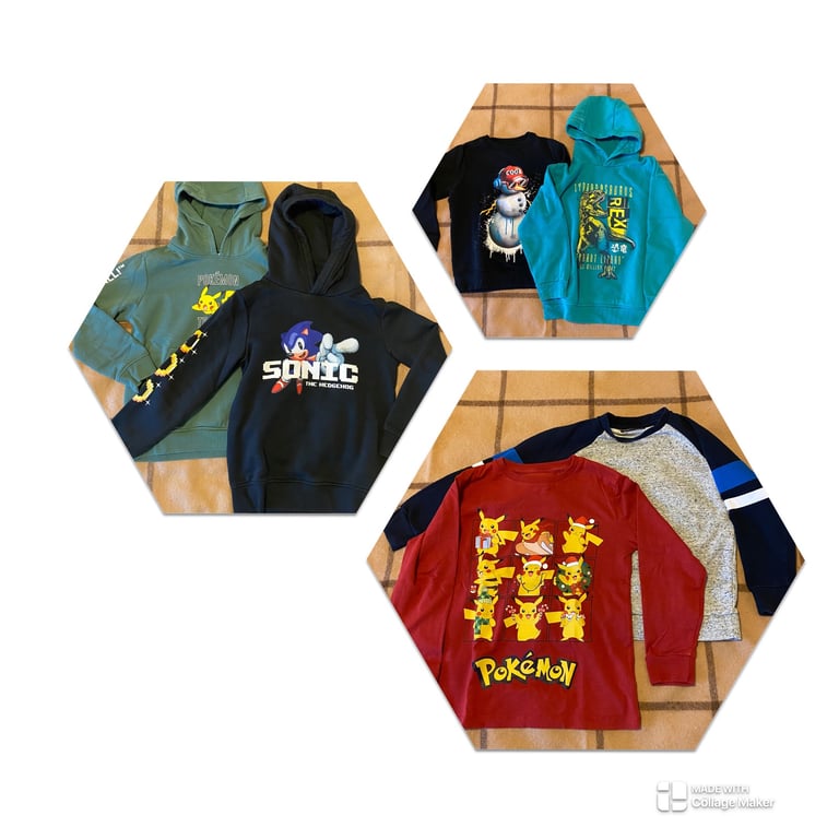 image for Boys Clothes Bundle Age 8 Years – Next Hoodies & Tops – Excellent Condition