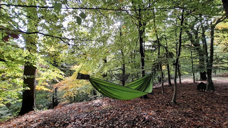 image for For sale  Mountain Equipment down sleeping bag & hennessy hammock XL