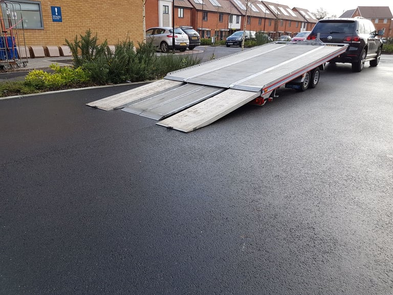 FITZEL GERMAN FULL Aluminium FLAT Car and Van Transporter Trailer 3500kg, LIGHT