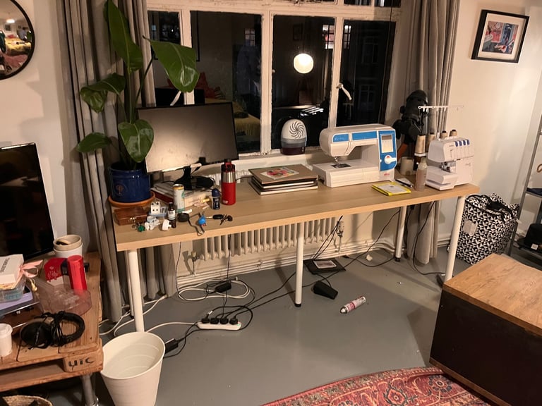 Long IKEA desk 
