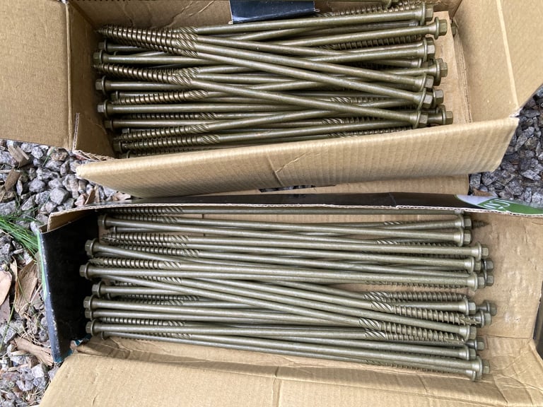 Screws for sleepers, or other exterior jobs 