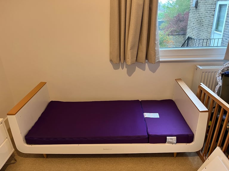 SnuzKot Skandi Junior Bed Natural with SnuzKot mattress.