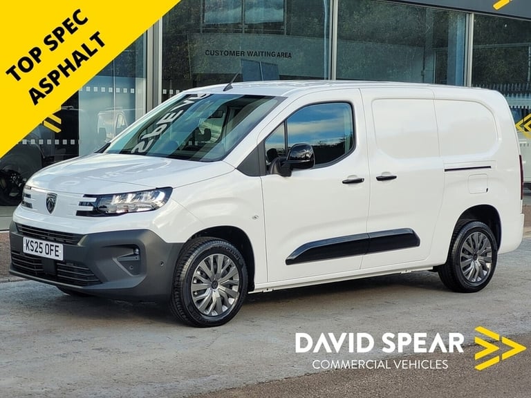 image for 2025 Peugeot Partner HDI 130ps 950 Asphalt 3 Seater LWB L2 Automatic with Sat Nav &amp; Reversing...