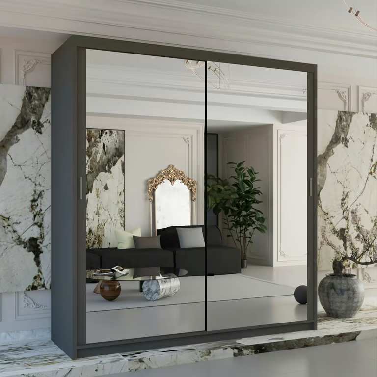 Mirrored Sliding Door Wardrobe with Sleek Modern Design