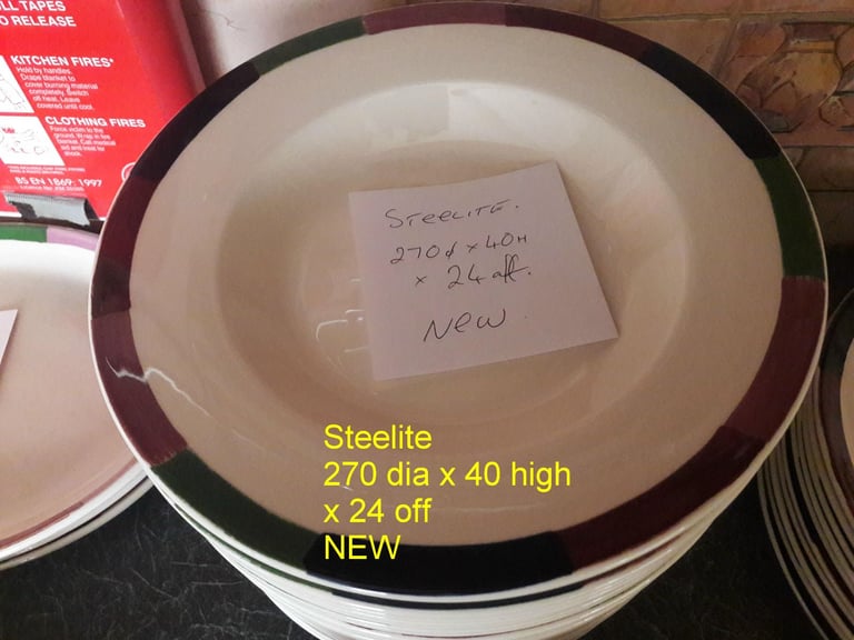 New Used 85x Plates Professional Grade Restaurant Kitchen Plates Crockery Steelite Grayshott lot