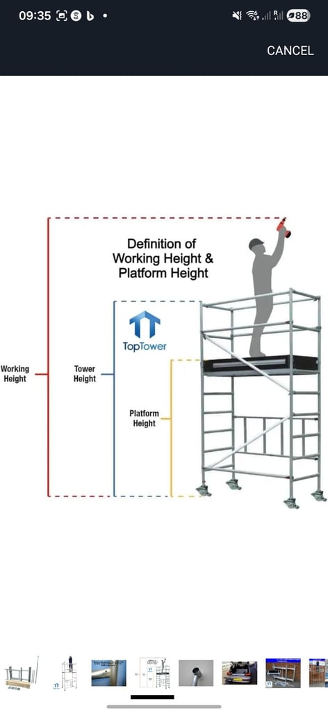 Top tower small scaffold