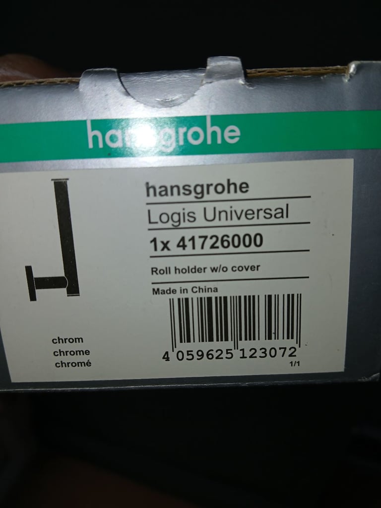 Toilet roll holder  hansgrohe excellant quality