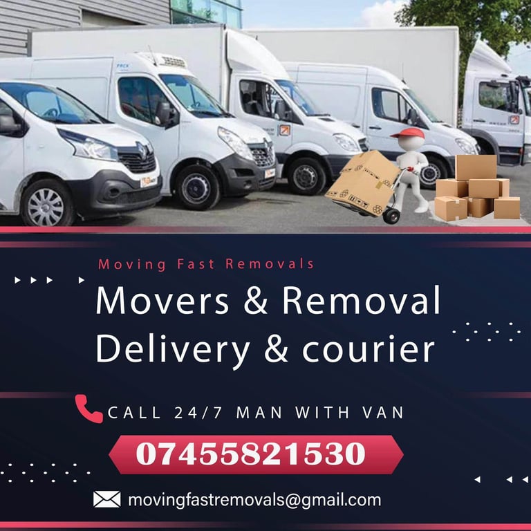24/7 Man And Van Hire Furniture Removal Flat Office Relocations Events Transport Flowers Deliveries
