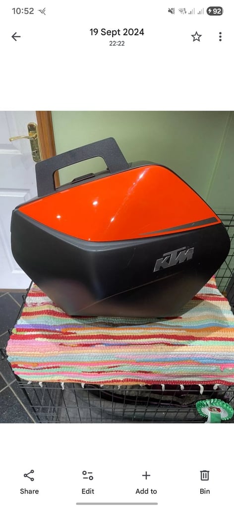 KTM 1290 SUPERDUKE GT TOP BOX AND PANNIERS.