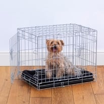 Small Grey dog crate