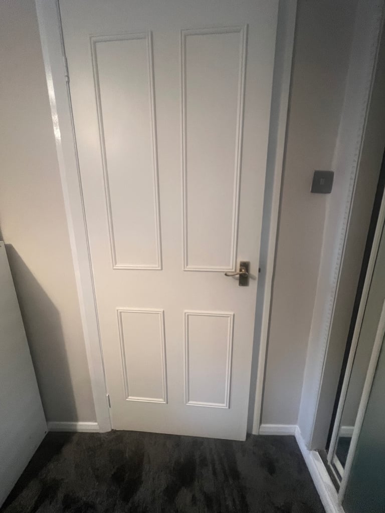image for 4 white panel doors £10 per door