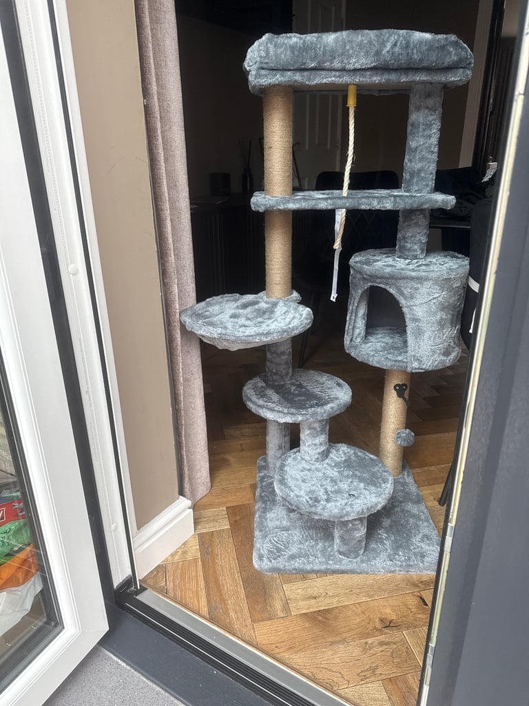 Grey cat tree brand new 