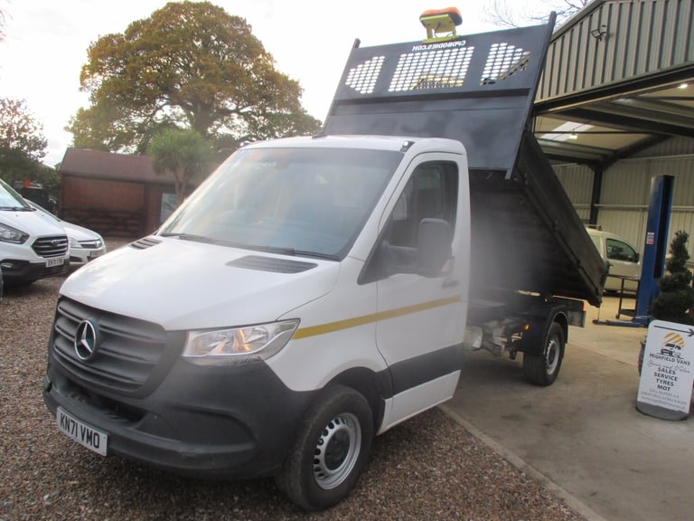 2021 Mercedes-Benz Sprinter CDI 3.5t Progressive SINGLE CAB TIPPER 3 SEATS. Tipper Diesel Manual