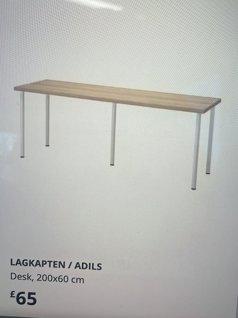 Long IKEA desk 