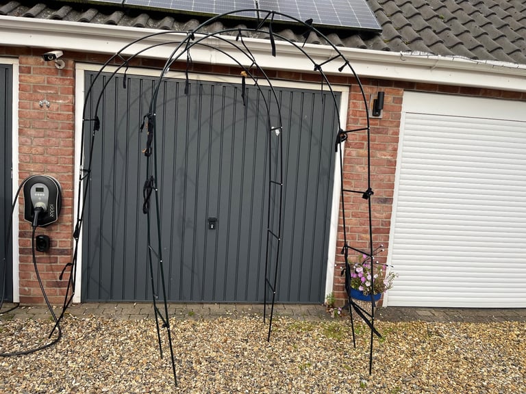 image for Free- 2 x 6ft metal garden arches - used once