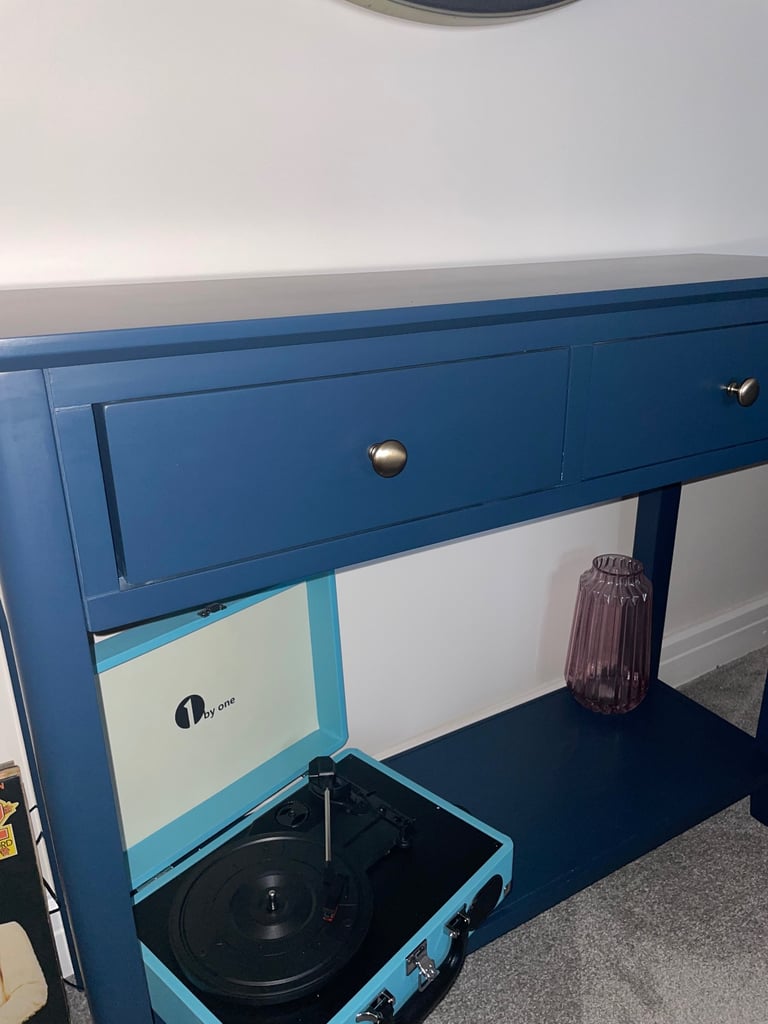Elegant Blue Console Table - As New Condition