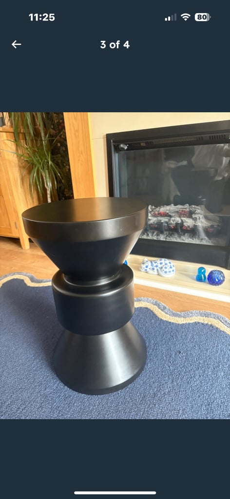 Gorgeous black metal side table