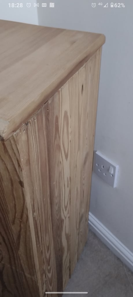 PINE CABINET WITH A TOP DRAWER 