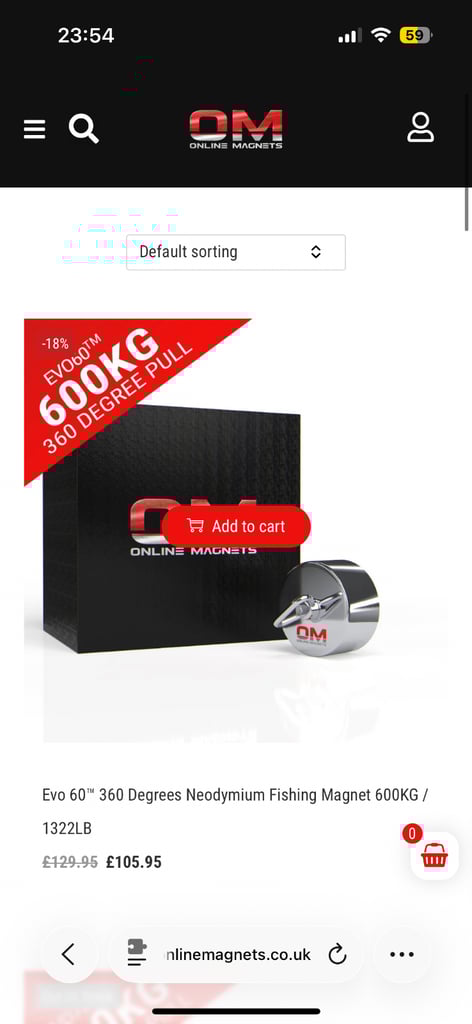 Magnet fishing kit  600 kg force and rope 1000kg force 