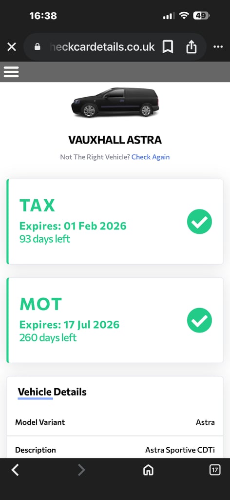 Vauxhall, ASTRAVAN, Car Derived Van, 2008, Manual, 1686 (cc)