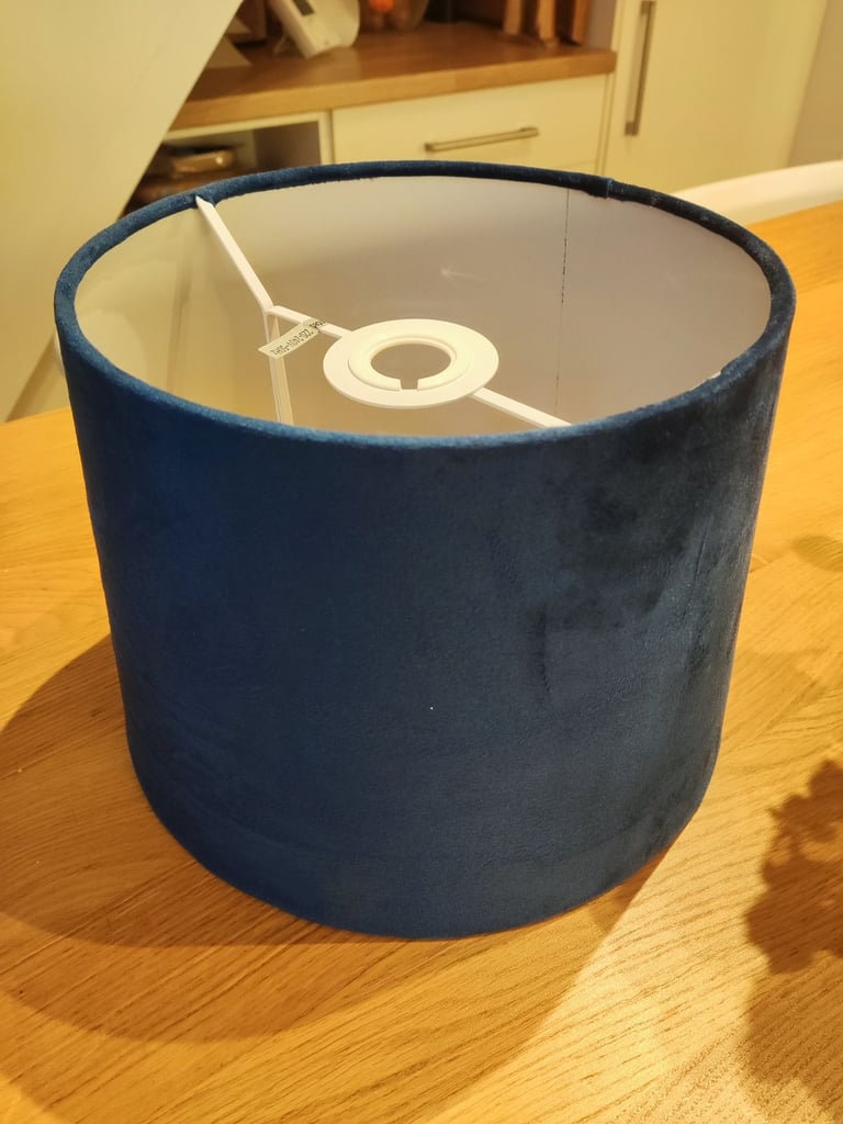Navy Blue Velvet Lampshade