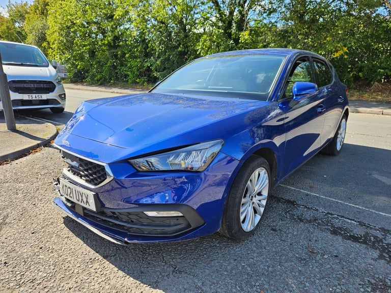 2021 21  SEAT LEON 1.0 TSI EVO SE Dynamic 5dr Blue Damaged Salvage