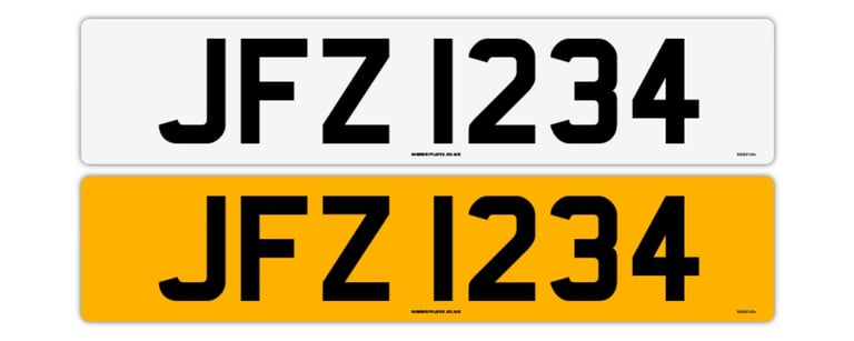 image for Private cherished number plate JFZ 1234 Dateless 