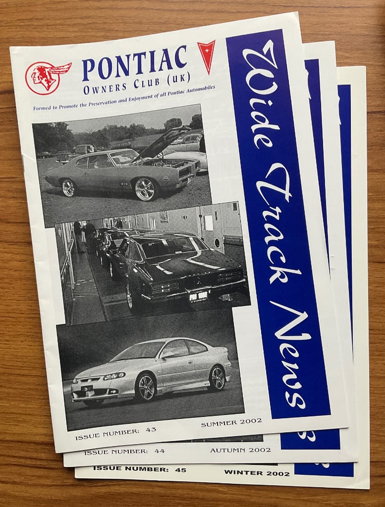 Pontiac Owners Club ‘Wide Track News’ Magazines (2002-2013)
