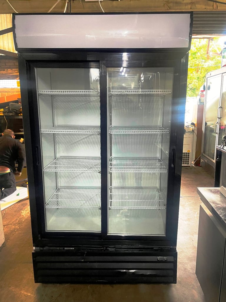 image for Interlevin LGC5000 Glass Double Sliding Door Commercial Display Chiller- Drink Fridge