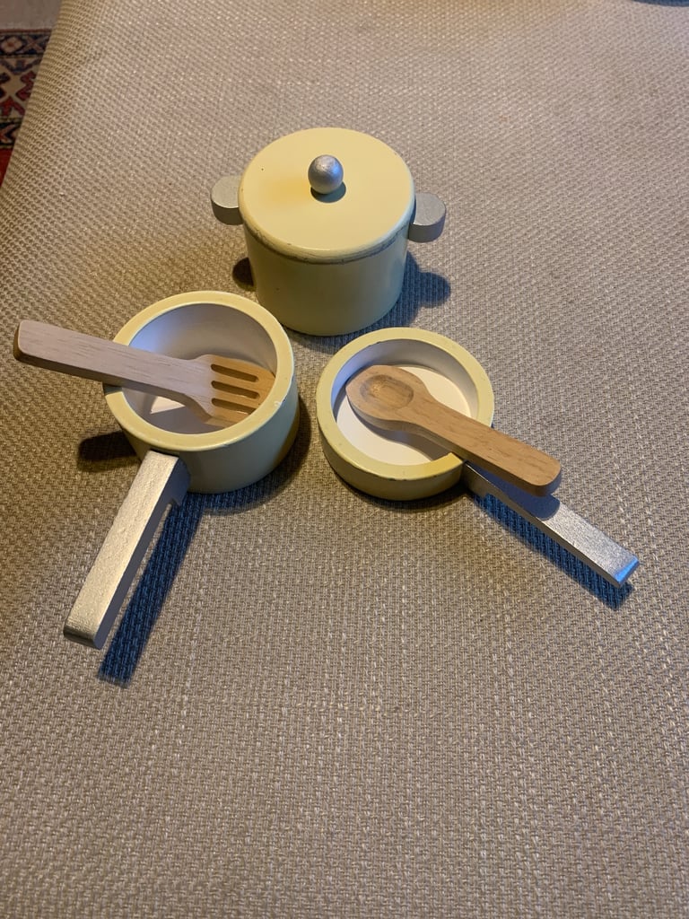 image for John Lewis Wooden Pots and Pans Set