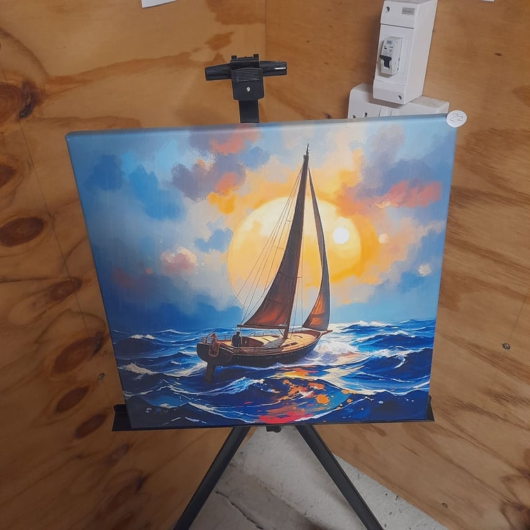 image for Wall art print on canvas sailing boat NEW ONE OFF 