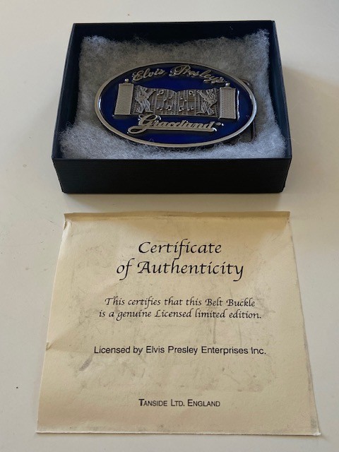 VERY RARE: Elvis Belt Buckle Graceland **AS NEW** ONLY 10,000 MADE!