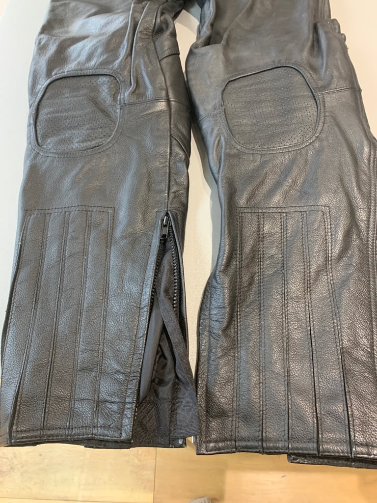 Frank Thomas leather biking trousers 